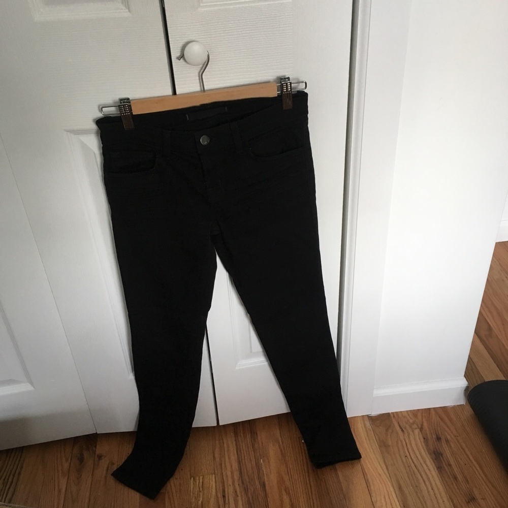 J brand, black skinny jeans